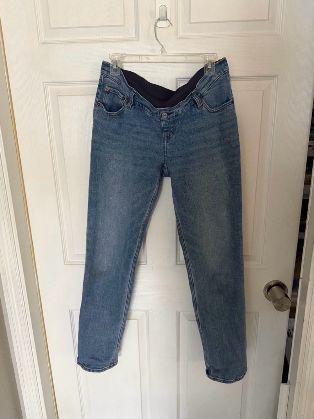 Abercrombie & Fitch Light Blue Straight Leg Maternity Jeans